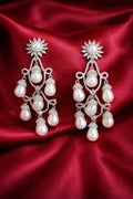 Majestic AD Pearl Chandelier Drop Earrings