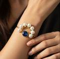 Minimalist Pearl Loop Stone Statement Kada