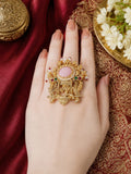 Antique gold-plated Doli narrative cocktail ring
