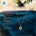 Dainty Cable Chain Necklace with Bow-Tied Crystal Heart Pendant