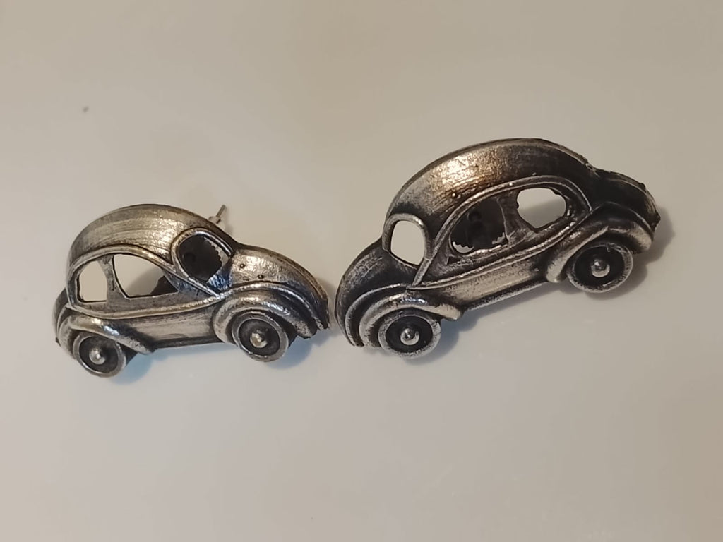Quirky vintage car oxidized stud earrings