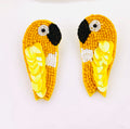 Handmade  parrot beaded stud earrings