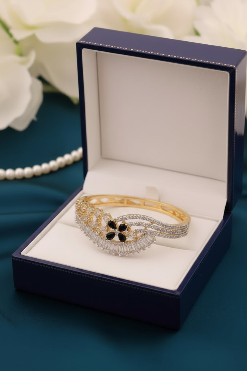 American Diamond Flower Design Bracelet
